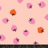 PREORDER 5 Yards Backing - Strawberry Toss in Pale Peach - Kimberly Kight for Ruby Star Society
