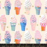PREORDER 5 Yards Backing - Best Day Ever - Ice Cream in Natural by Melody Miller for Ruby Star Society