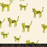 PREORDER 5 Yards Backing Catnap - Tiger Stripes in Citron by Alexia Abegg for Ruby Star Society