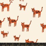 PREORDER 5 Yards Backing Catnap - Tiger Stripes in Orange by Alexia Abegg for Ruby Star Society