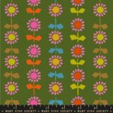 PREORDER Catnap - Daisy Stripe CANVAS in Sarah Green by Alexia Abegg for Ruby Star Society