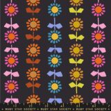 PREORDER Catnap - Daisy Stripe CANVAS in Black by Alexia Abegg for Ruby Star Society