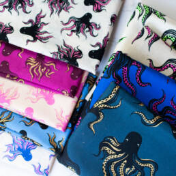 9 octopus prints from the Ink Shop fabric collection