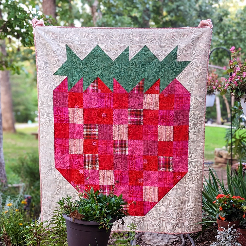 summer berry quilt in warp and weft fabric
