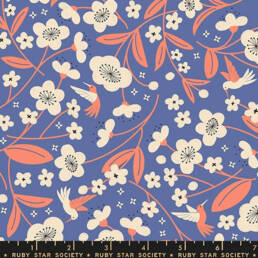 persimmon floral hummingbirds twilight